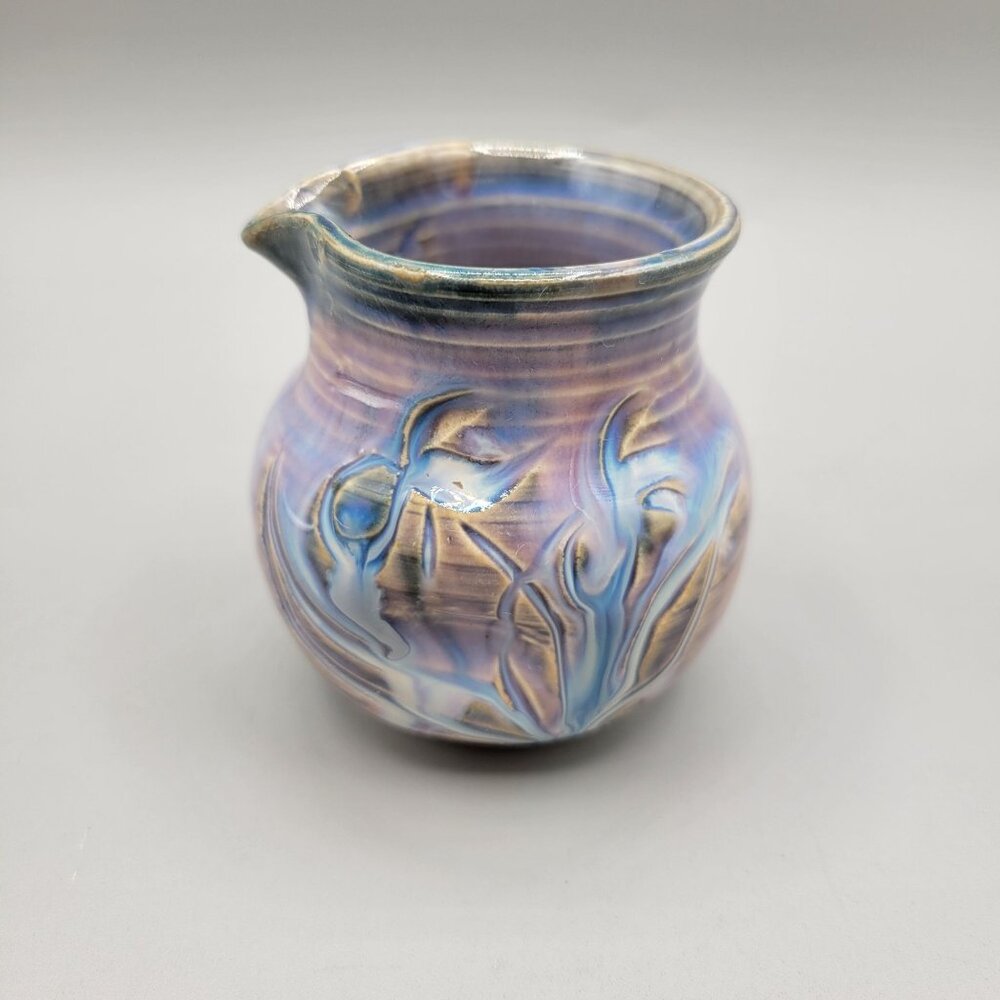 Peggy Steffes IRIS Hand Thrown Pottery Pitcher Montana
